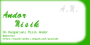 andor misik business card